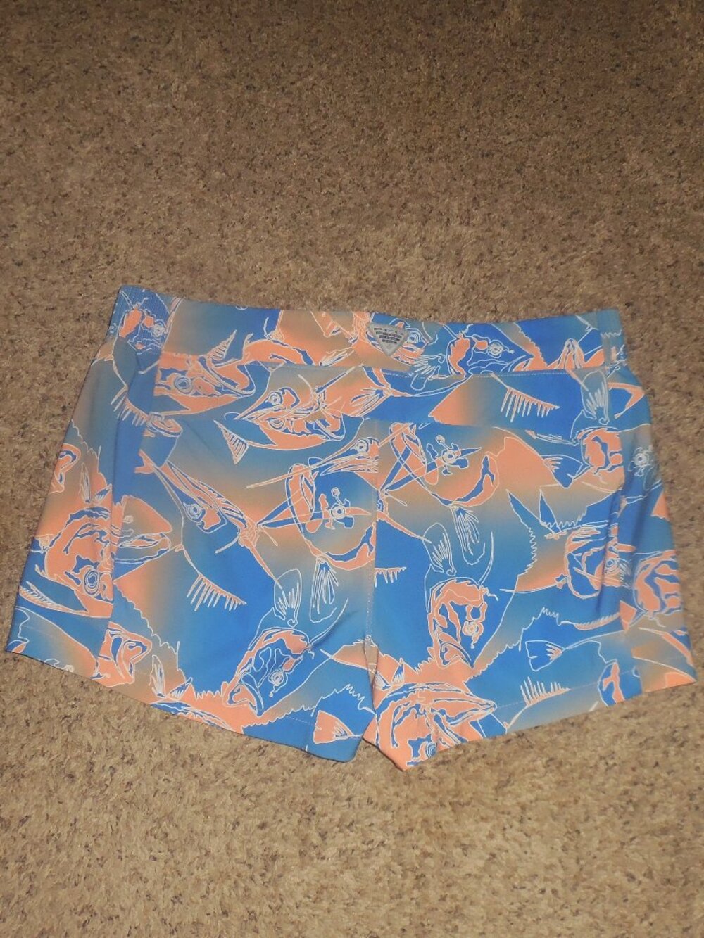 Columbia Shorts Orange Blue L
